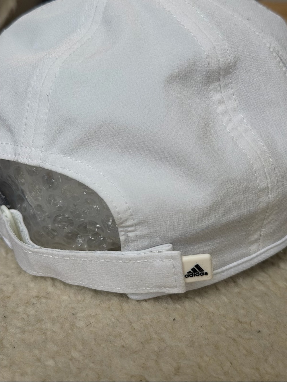 adidas White Hat with Silver Logo - Picture 5 of 6